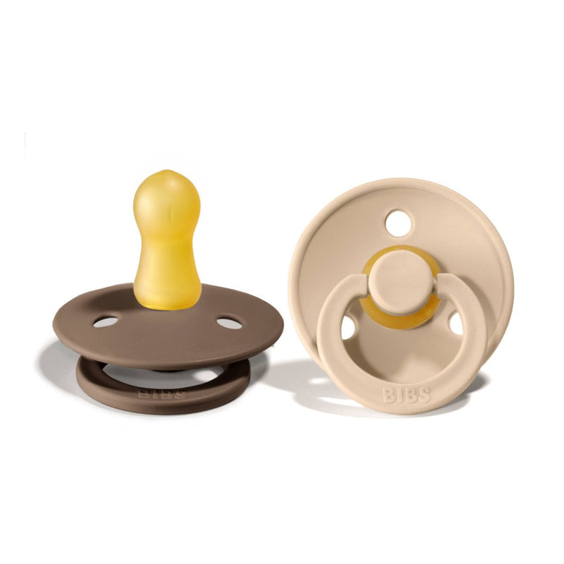 Bibs De Lux Pacifier 2 Pack - Vanilla + Dark Oak