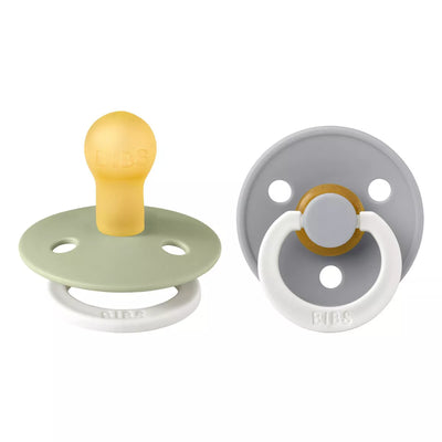 Bibs Glow Pacifier 2 Pack - Sage + Cloud