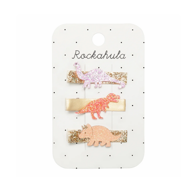 Glitter Dinosaur Bar Clips by Rockahula Kids