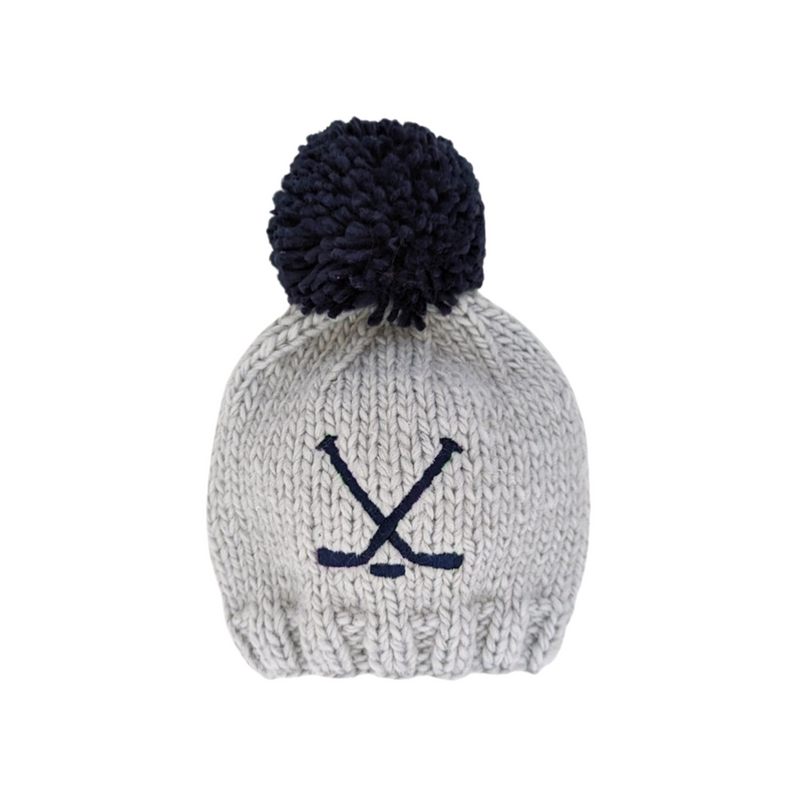 Hockey Beanie Hat - Ice Grey by Huggalugs