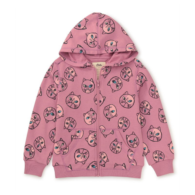 Good Sport Hoodie - Highlands Lake Cat in Rose by Tea Collection