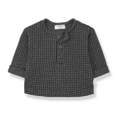 Ignasi Houndstooth Shirt - Anthracite by 1+ in the Family