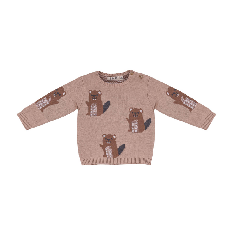 Jacquard Knit Beaver Sweater by EMC