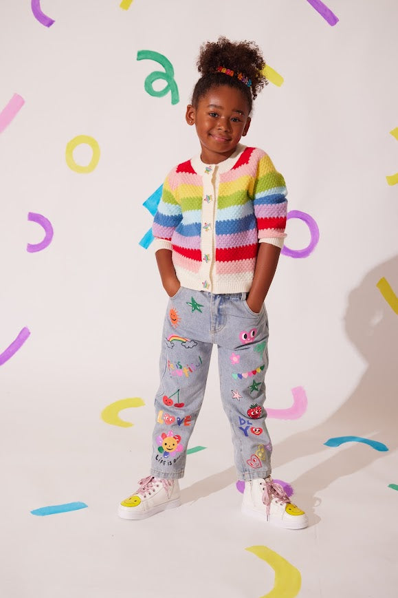 Rainbow Bright Knit Cardigan by Lola + The Boys