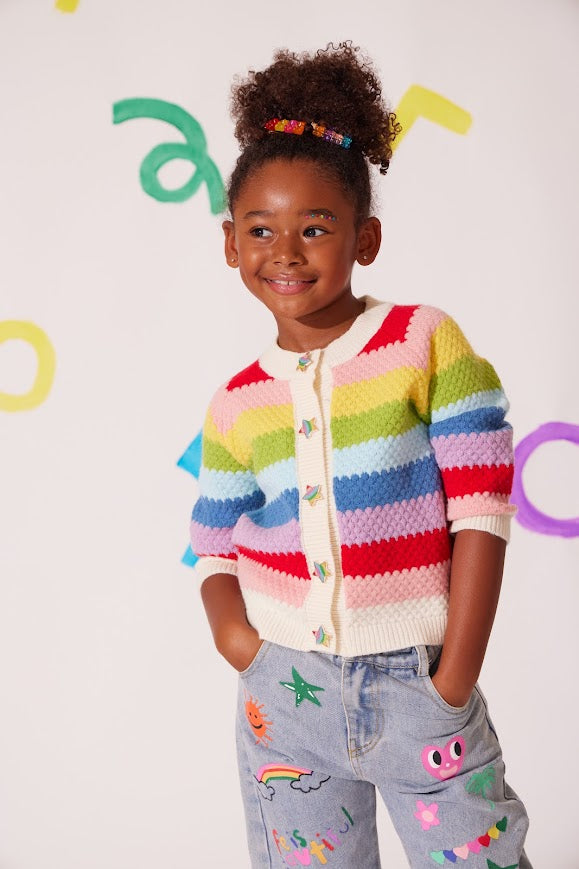 Rainbow Bright Knit Cardigan by Lola + The Boys