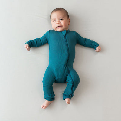 Ribbed Zippered Romper - Loch by Kyte Baby