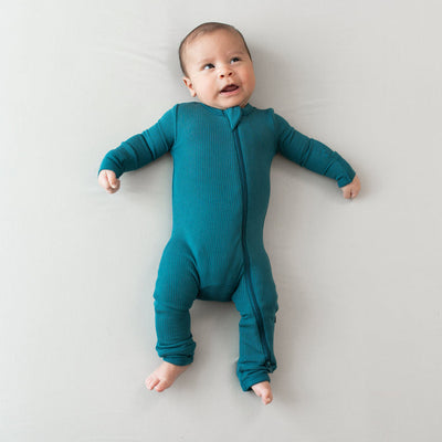 Ribbed Zippered Romper - Loch by Kyte Baby