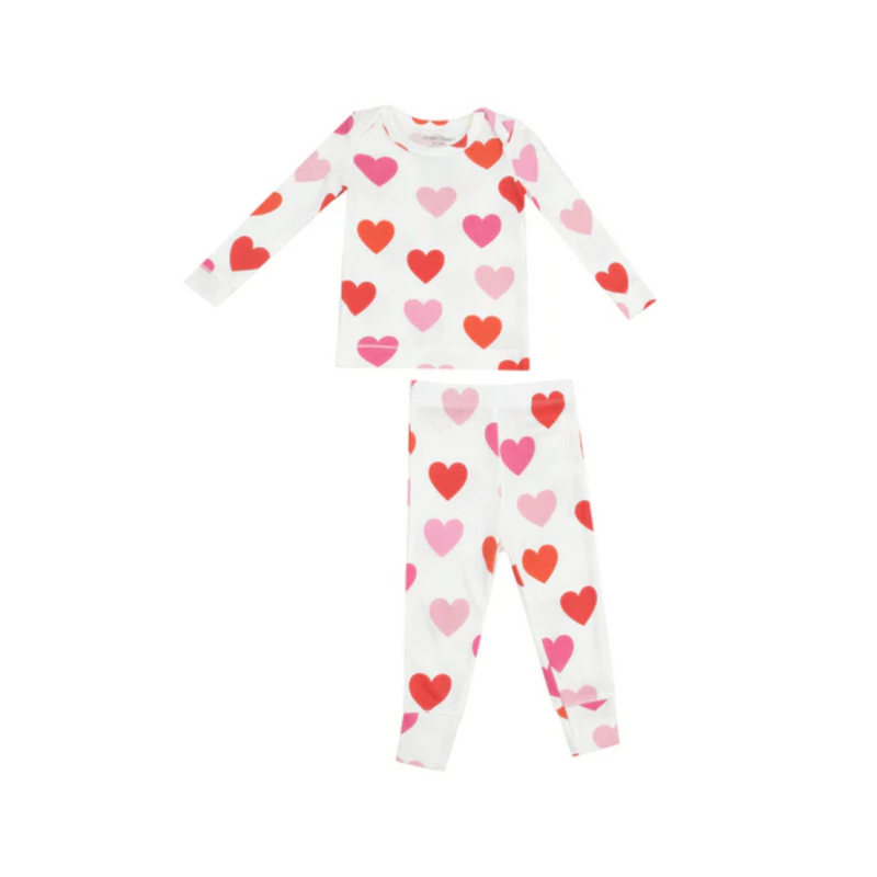 Bamboo Long Sleeve Lounge Wear Set - Big Hearts by Angel Dear