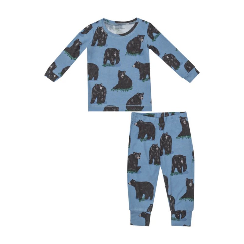 Bamboo Long Sleeve Lounge Wear Set - Black Bears by Angel Dear