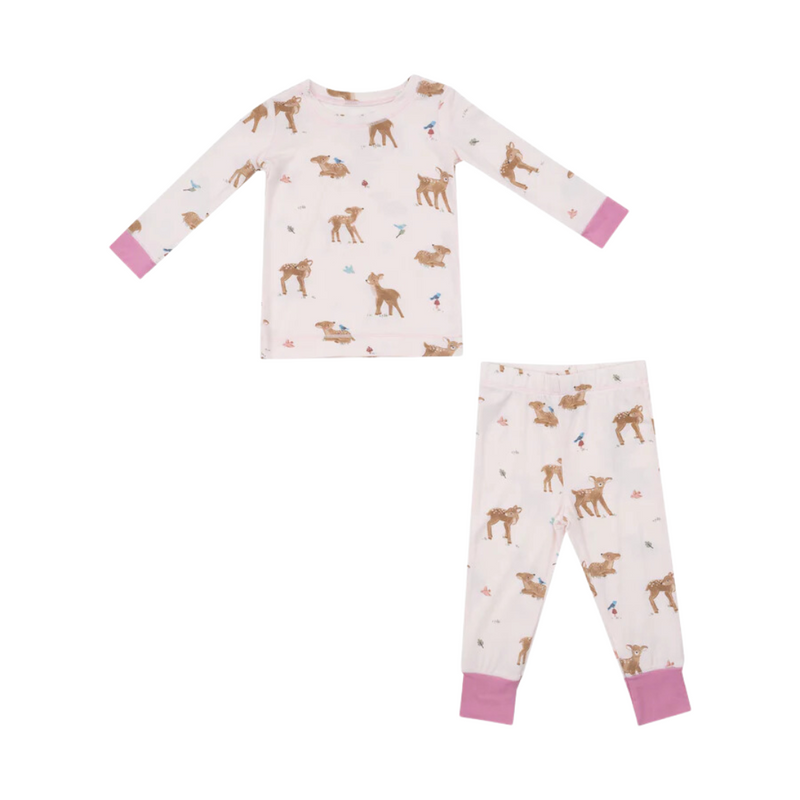 Bamboo Long Sleeve Lounge Wear Set - Soft Deer by Angel Dear