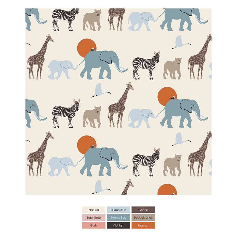 Print Footie with 2 Way Zipper - Natural Just So Animals by Kickee Pants - FINAL SALE