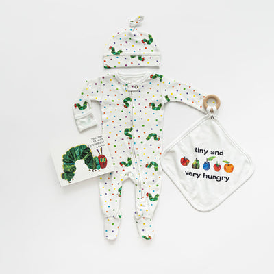 Organic 2 Way Zipper Footie - The Very Hungry Caterpillar/Caterpillar by Loved Baby