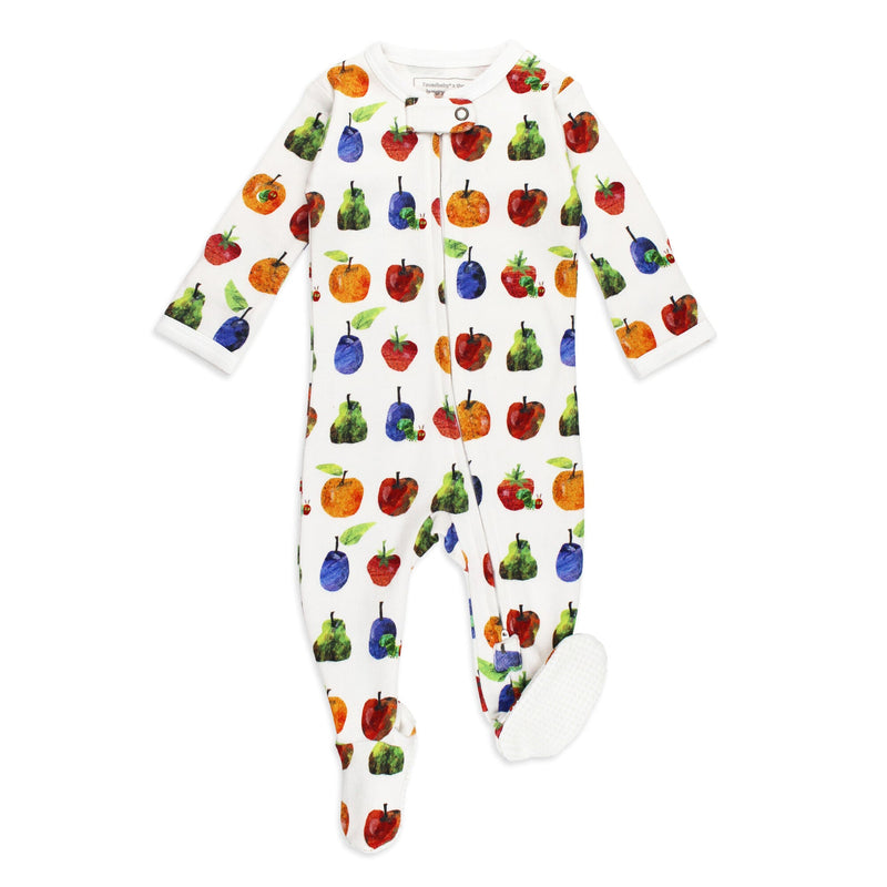 Organic 2 Way Zipper Footie - The Very Hungry Caterpillar/Fruit by Loved Baby