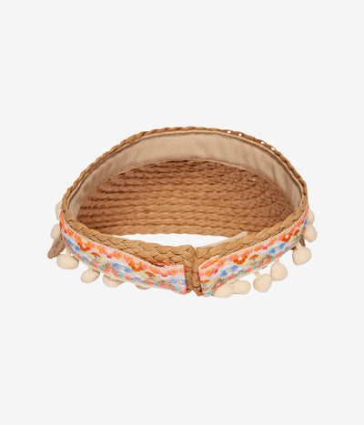 Pom Pom Straw Visor by Headster Kids