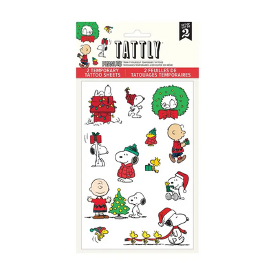 Peanuts Holiday Sheet Tattoos - Set of 2 by Tattly