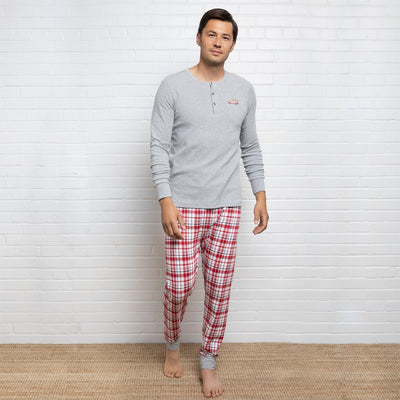 Organic Men's PJ Set - Red Plaid by Petit Lem FINAL SALE