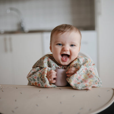 Long Sleeve Bib - Pastel Blooms by Mushie