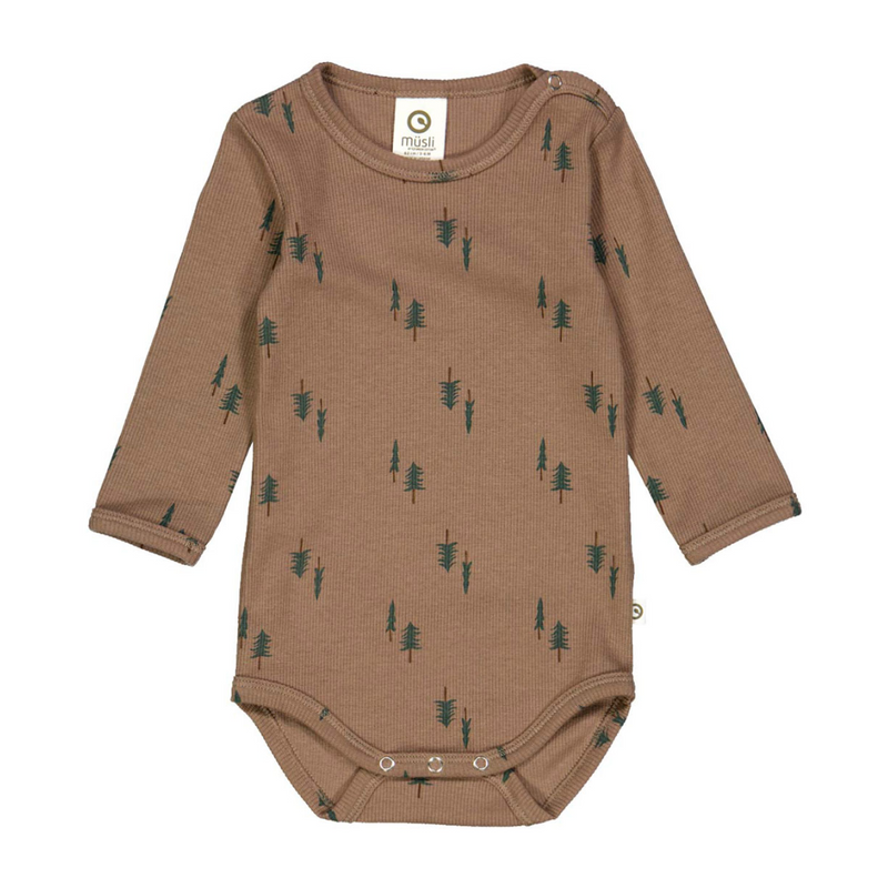 Pine Long Sleeve Bodysuit - Shade/Balance Green by Musli