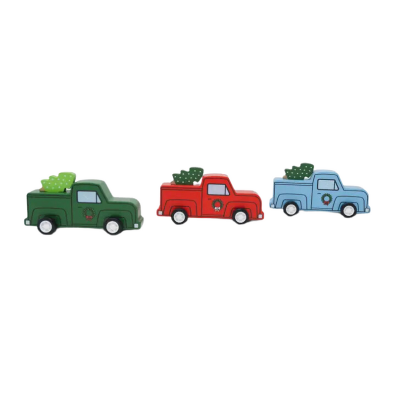 Pull Back Retro Truck & Christmas Tree (1 Unit Assorted) by Jack Rabbit Creations