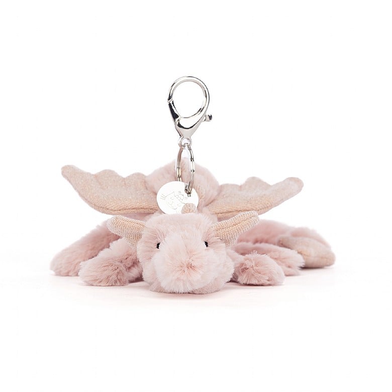 Rose Dragon Bag Charm by Jellycat