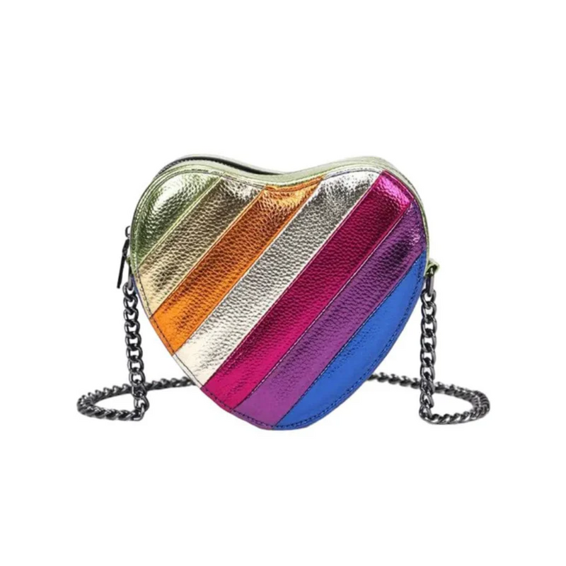 Rainbow Heart Purse by Lola + The Boys