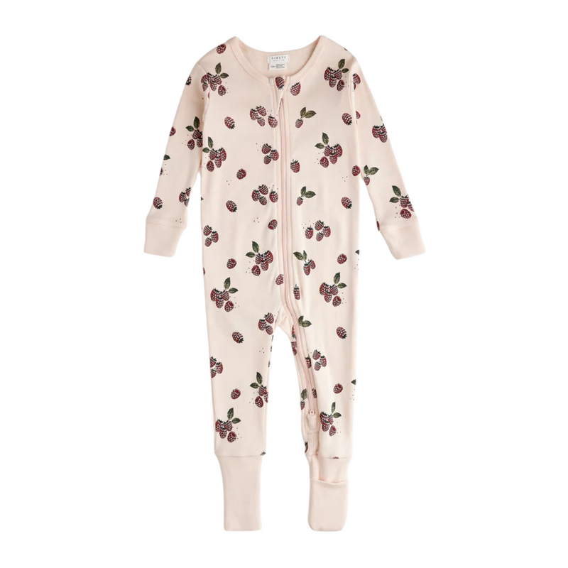 Convertible Sleeper - Raspberry Print on Cherry Blossom by Petit Lem