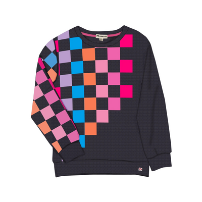 Ruby Sweatshirt - Navy Checkerboard by Appaman