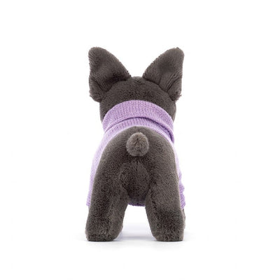 Sweater French Bulldog - Purple 9x7 Inch by Jellycat