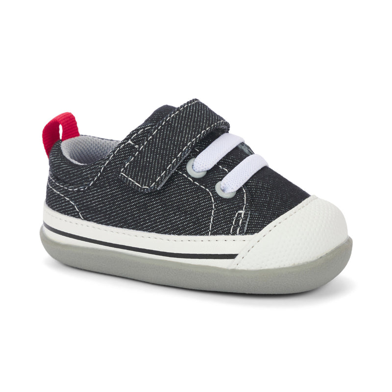 Stevie II Infant Shoe - Black Denim by See Kai Run