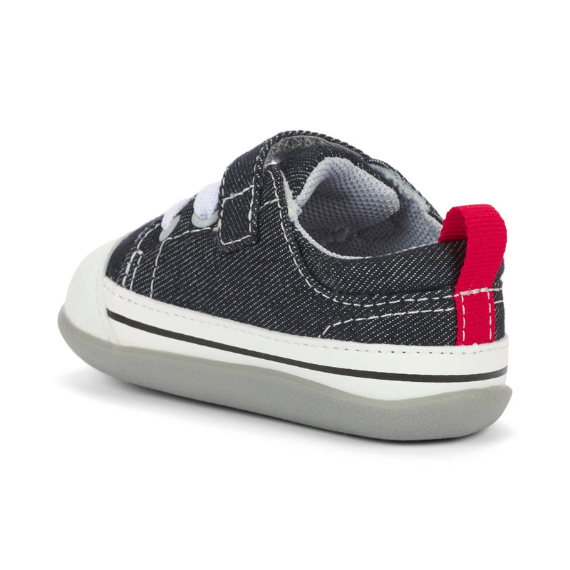 Stevie II Infant Shoe - Black Denim by See Kai Run