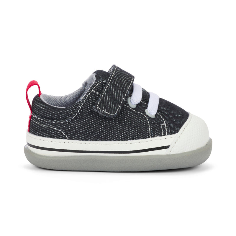 Stevie II Infant Shoe - Black Denim by See Kai Run