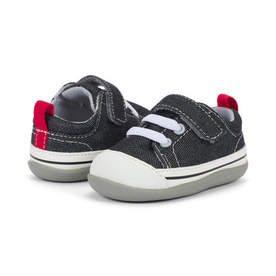 Stevie II Infant Shoe - Black Denim by See Kai Run