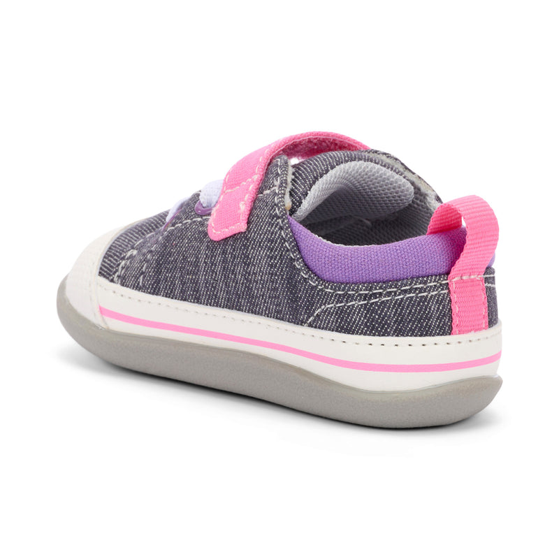 Stevie II Infant Shoe - Gray/Pink by See Kai Run