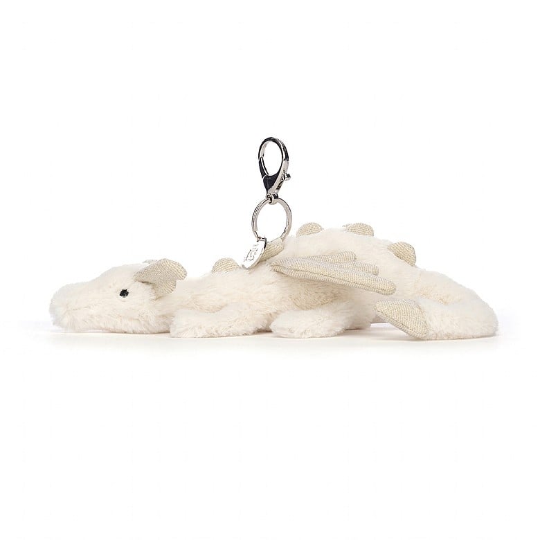 Snow Dragon Bag Charm by Jellycat