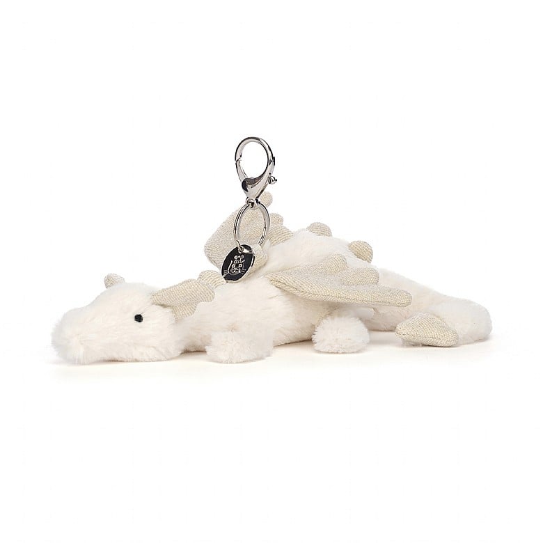 Snow Dragon Bag Charm by Jellycat