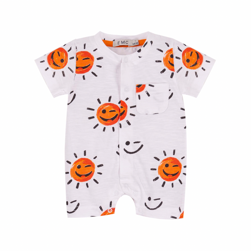 Printed Slub Jersey Romper - Suns by EMC FINAL SALE