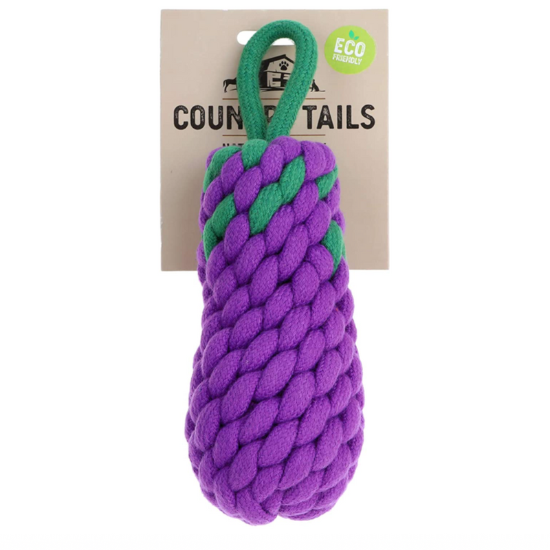 Country Tails - Veggie Patch Rope Toy - Eggplant by DOOG