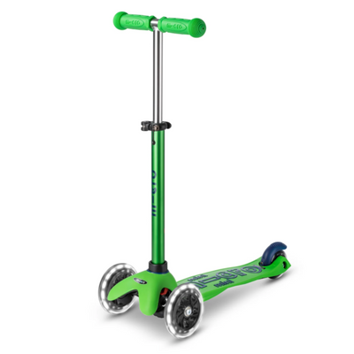 Mini Deluxe LED Scooter - Green/Blue by Micro Kickboard