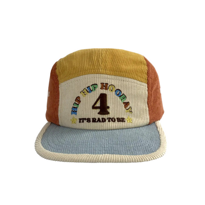 4th Birthday Cord Cap - Primary Spliced by Banabae