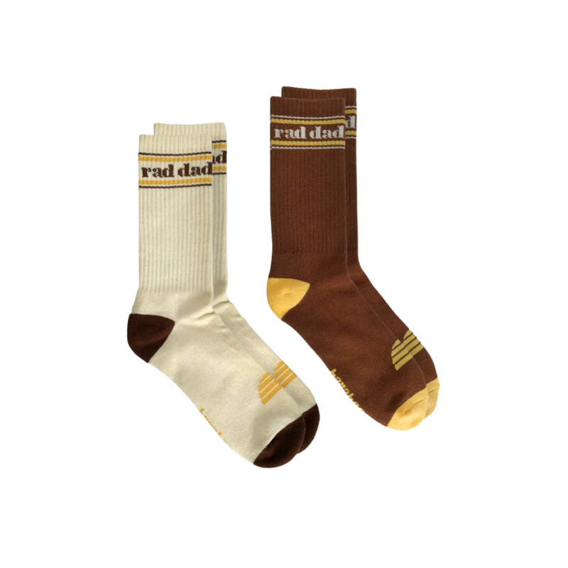 Rad Dad Organic Crew Socks - 2 Pack by Banabae