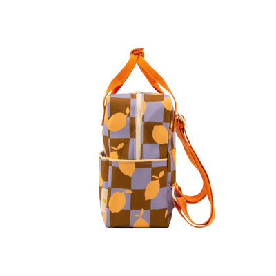 Small Farmhouse Checkerboard Backpack - Lemons by Sticky Lemon