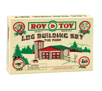 1930's Original Farm Log Building Set by Roy Toy