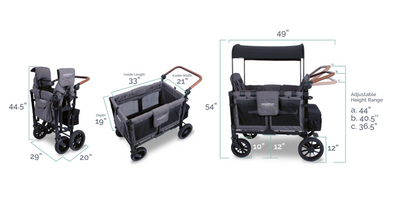 W4 Luxe Stroller Wagon by Wonderfold