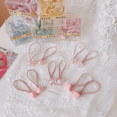 Hair Elastics 10 Piece Box Set - Pink by Miki Miette