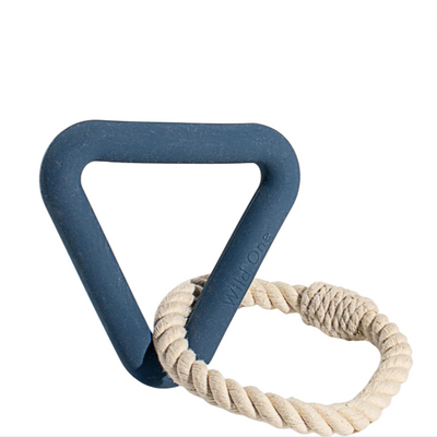 Triangle Tug Dog Chew Toy - Navy by Wild One