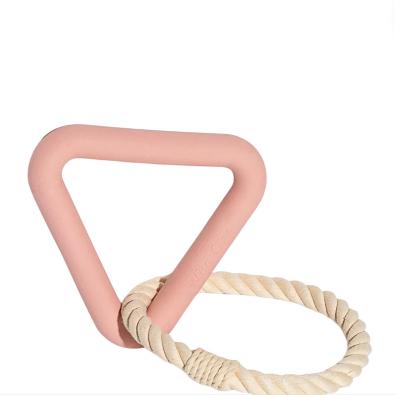 Triangle Tug Dog Chew Toy - Blush by Wild One