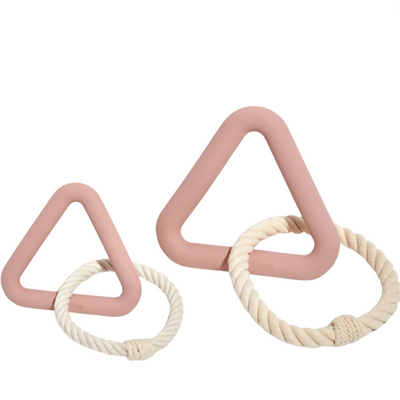 Triangle Tug Dog Chew Toy - Blush by Wild One