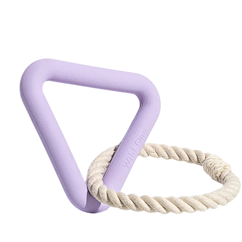 Triangle Tug Dog Chew Toy - Lilac by Wild One