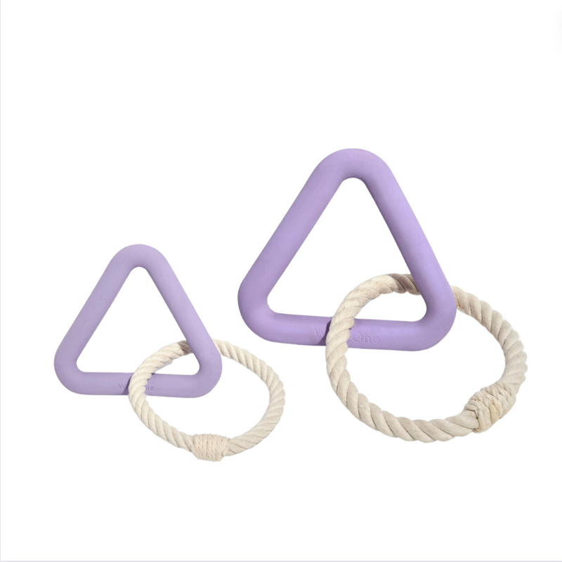 Triangle Tug Dog Chew Toy - Lilac by Wild One