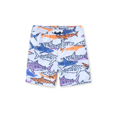 Mid-Length Swim Trunks - Malindi Sharks by Tea Collection FINAL SALE